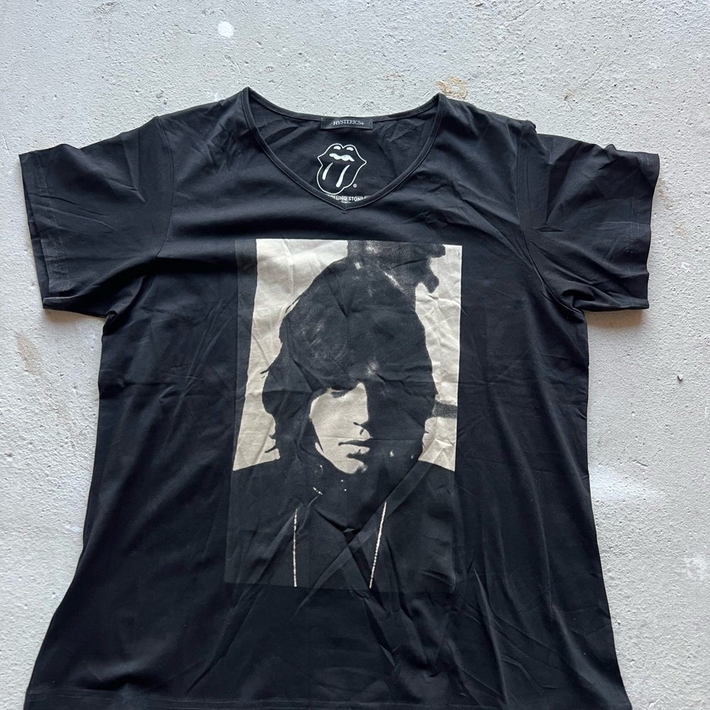 hysteric Glamour the Rolling Stones Black Graphic T-Shirt